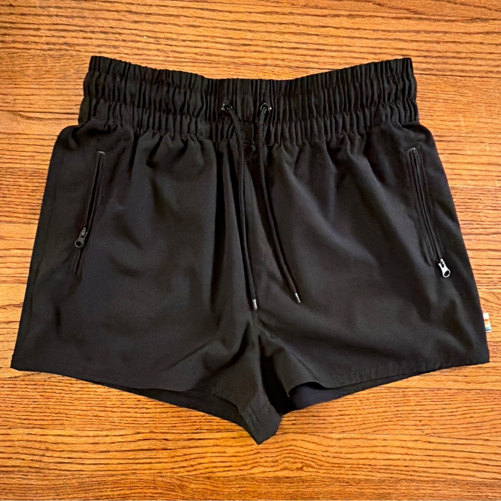 Ocean Pacific Women's Black Athletic Shorts S Elastic Waist Drawstring
